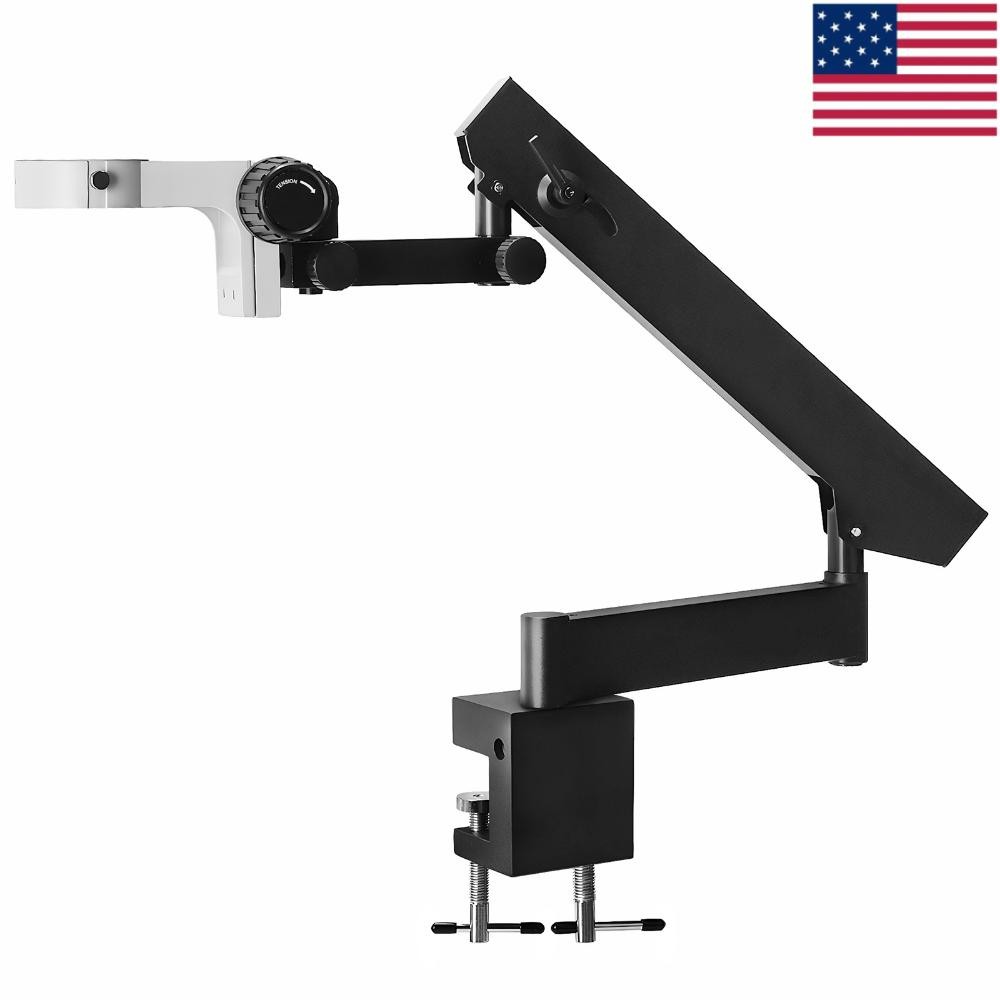 Foldable Bracket with Table Clip Stereo Trinocular Stand for Digital Microscope