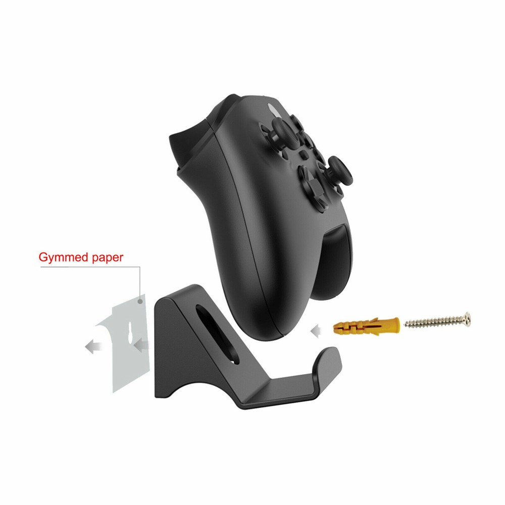 2 Game Controller Headset Headphones Wall Mount Bracket Holder Hanger Hook Stand
