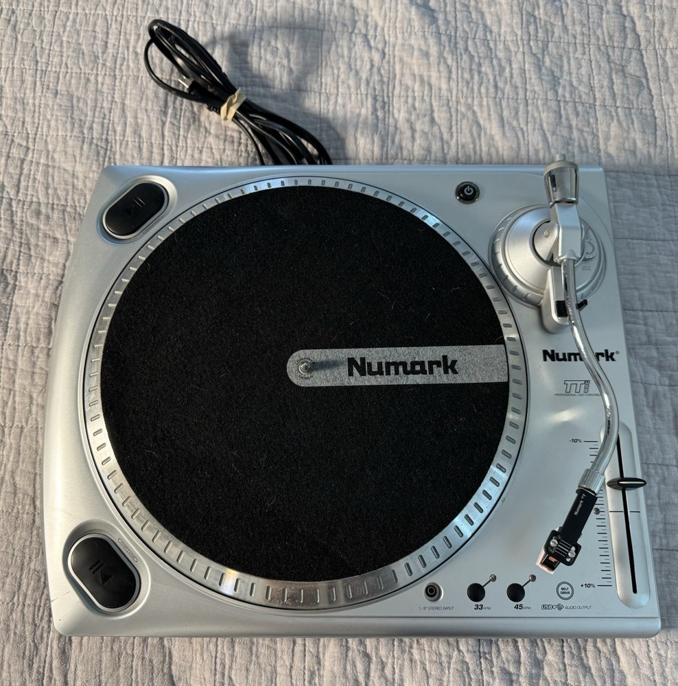 Numark TTUSB DJ Turntable Record Player USB Aux Audio Interface, Tested