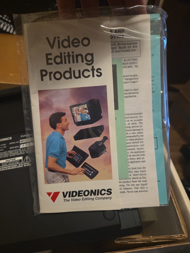 VINTAGE VIDEONICS EDIT SUITE A/B ROLL EDIT CONTROLLER MODEL:AB-1 NTSC...READ