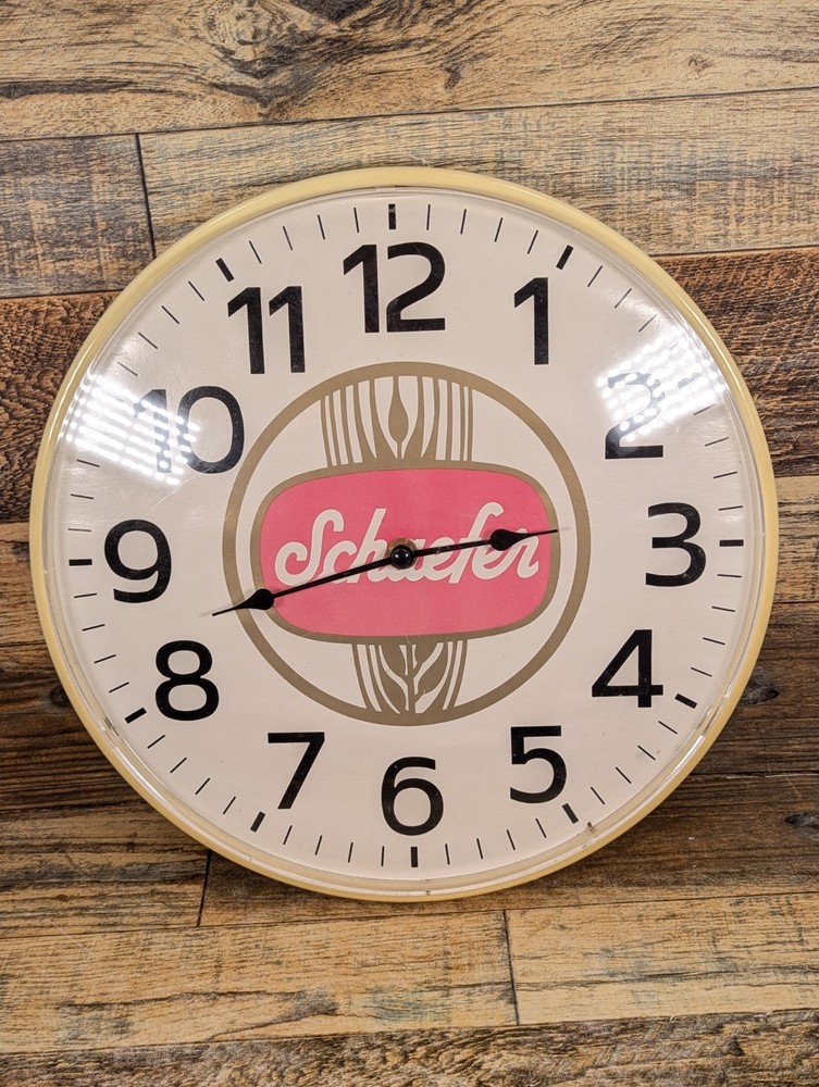 Vintage 13" Schaefer Beer Wall Clock