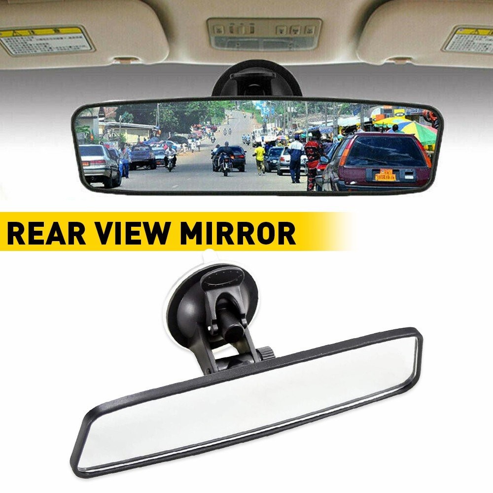 Universal Car Rear View Suction Cup Mirror Learner Driver Interior Glass New
