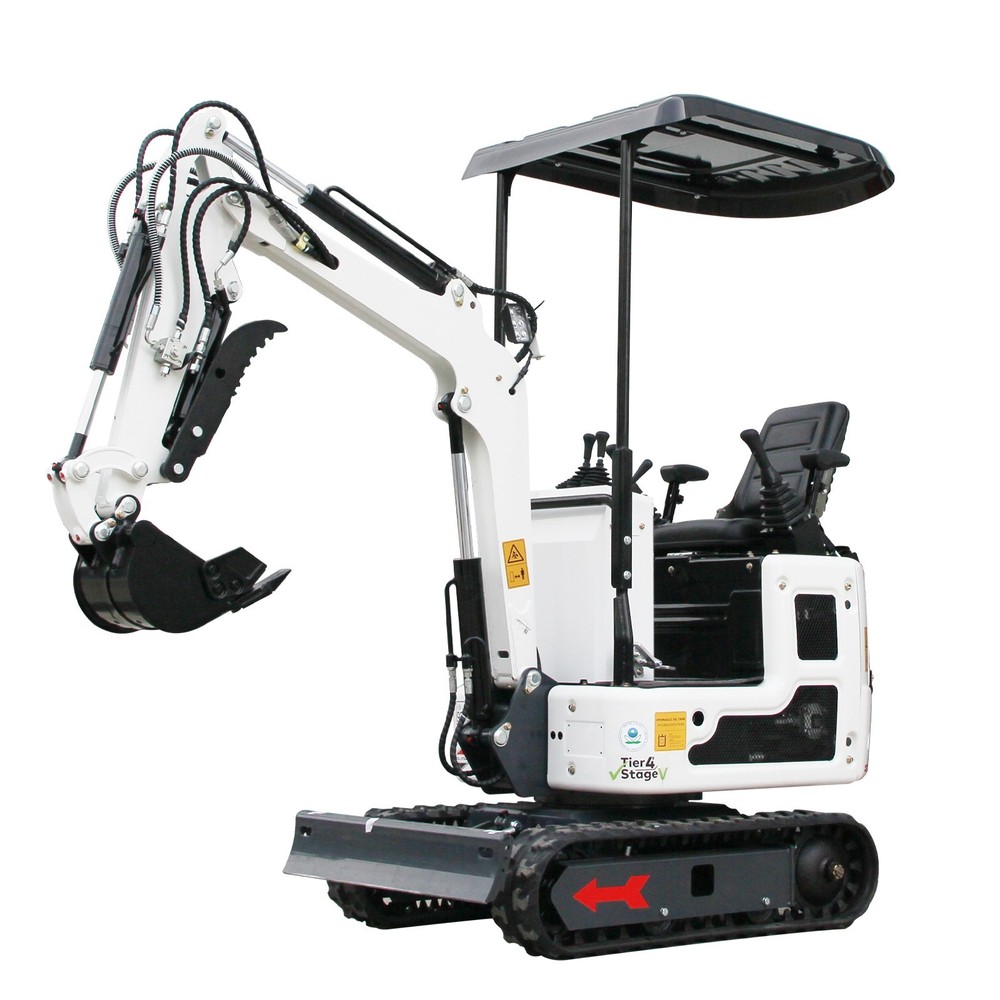 Mini Excavator 1 Ton Hydraulic Pilot Joystick B&S Engine Compact Digger