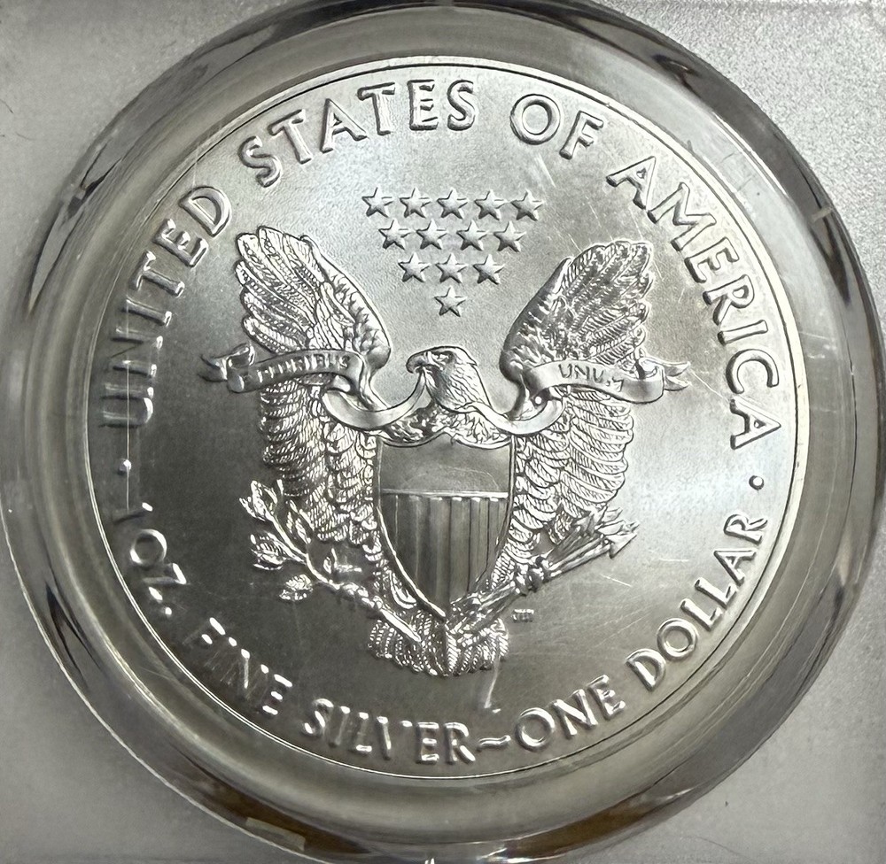 2017 PCGS Brilliant Uncirculated Silver Eagle $1 - Flag Label - Paradise Mint