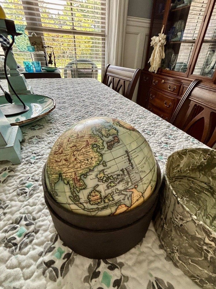 Vaugondy Decorative World Globe Authentic Model 1745 With Box And Tag