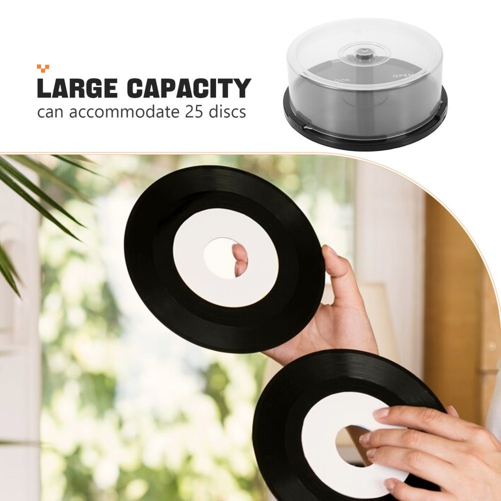 Dvd Storage Bucket Disc Container Case Transparent Decorative Holder