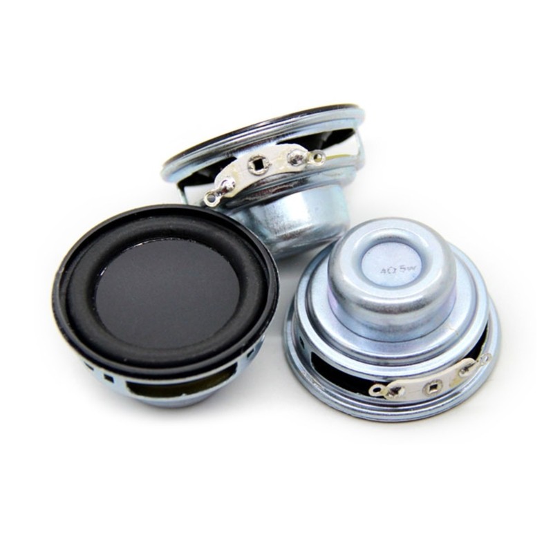 2Pcs 40MM 4 Ohm 5W Full Range Speaker Rubber Side Loudspeaker