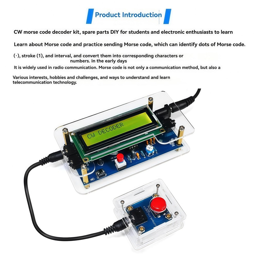 Trainer Morse Training Morse Decoder Components DIY Electronic Component Kit ...