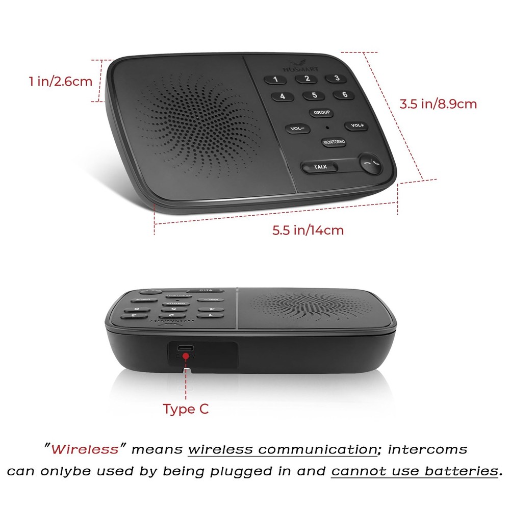 UltraSpeak Pro Wireless Intercom 2-Way Full Duplex System 1200ft Range