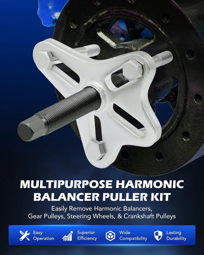 Orion Motor Tech Harmonic Balancer Puller Kit, 49pc Power Steering Pulley Puller