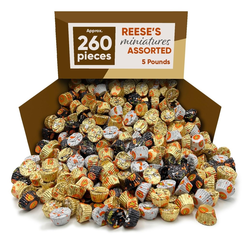 Reese's PB Cups Miniatures Assortment Bulk Chocolate Holiday Candy (5 Pounds)