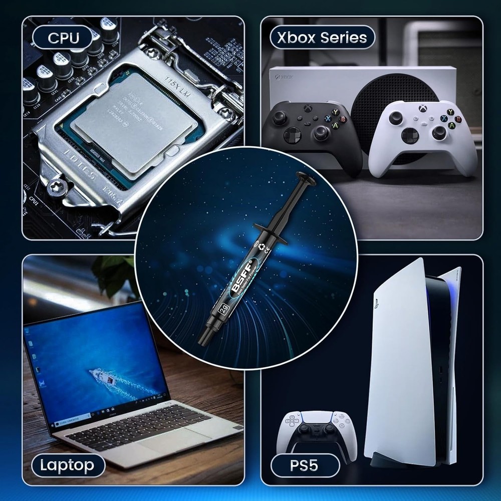 Exceptional 2g Thermal Paste for CPUs & GPUs - Long-Lasting Performance & Safety