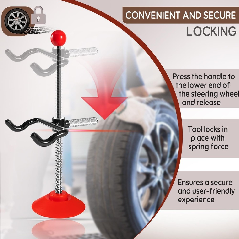 Adjustable Steering Wheel Lock Tool for Car Truck Van Universal Alignment Secure