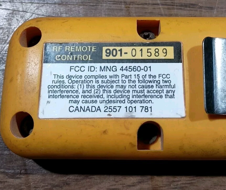 LASER ALIGNMENT Inc. RF Remote Control MNG 44560-01