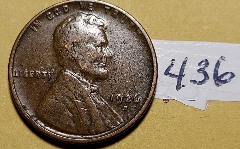 1926-D Lincoln Wheat Cent    #436