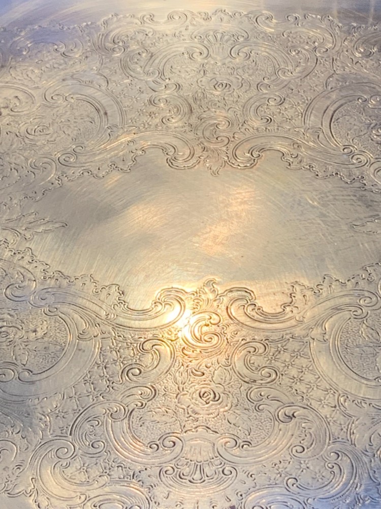 Gorham LARGE 26" Silver Plate Tray Model 1607 Rosewood Pattern