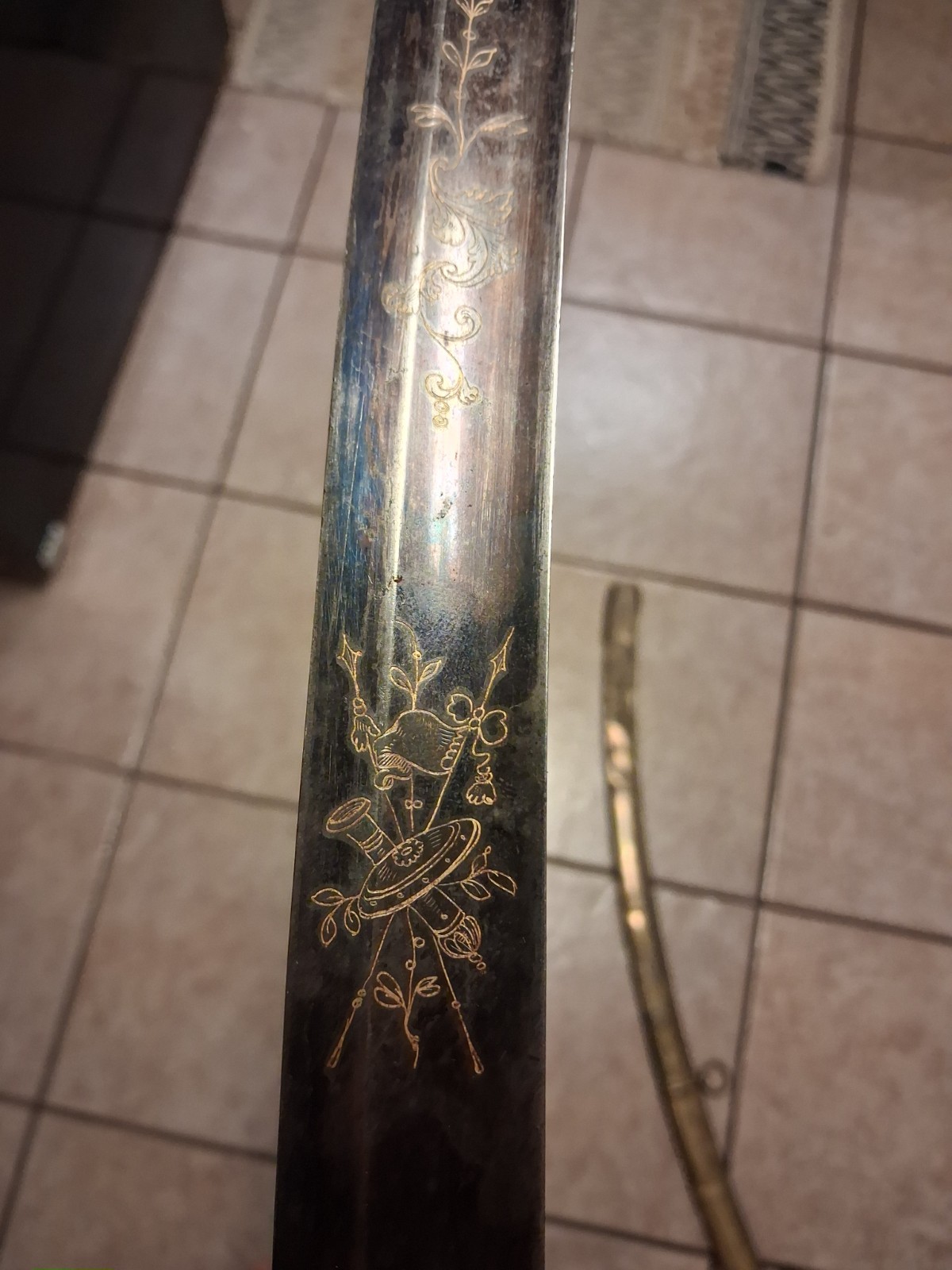 Signed John Prosser of London- War of 1812 Infantry Officers Sword w Scabbard