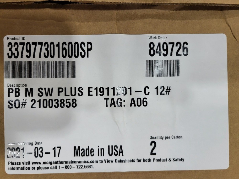 SURPLUS NEW MORGAN 3379773016SP Pyro-Bloc Modules Superwool Plus E1911201-C