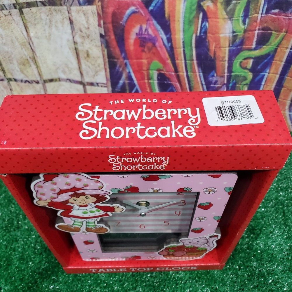Strawberry Shortcake Table Top Clock New !