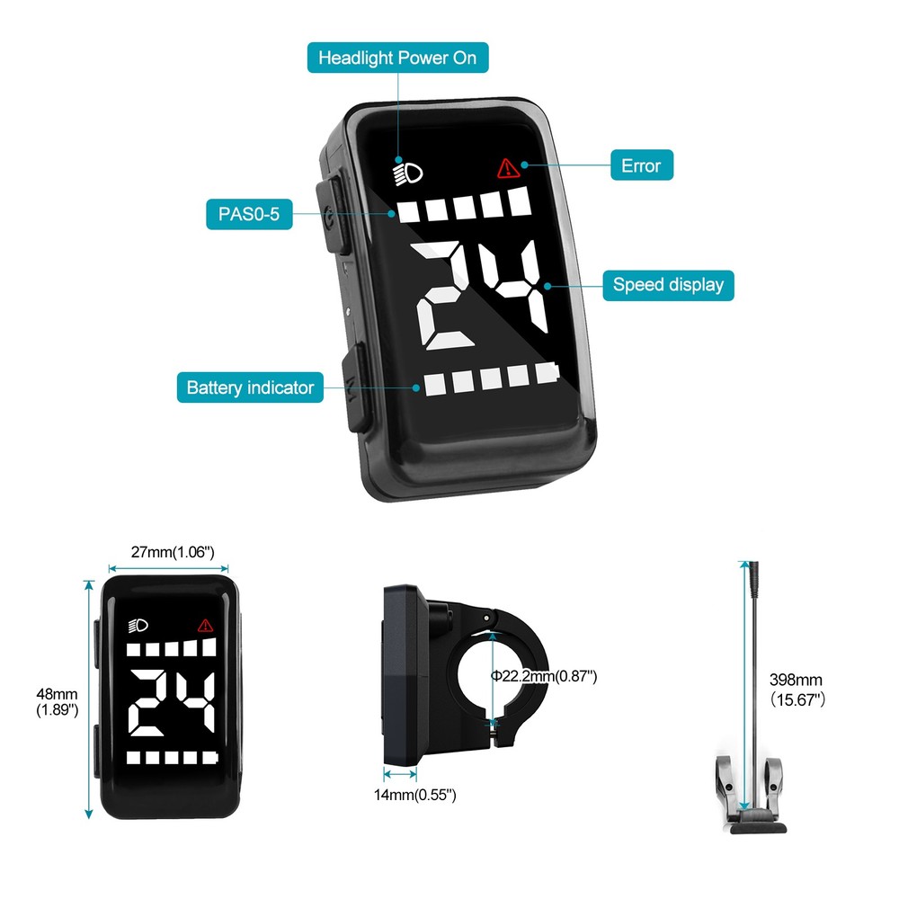 Ebike Display for BAFANG Mid Drive Motor UART Protocol Bicycle