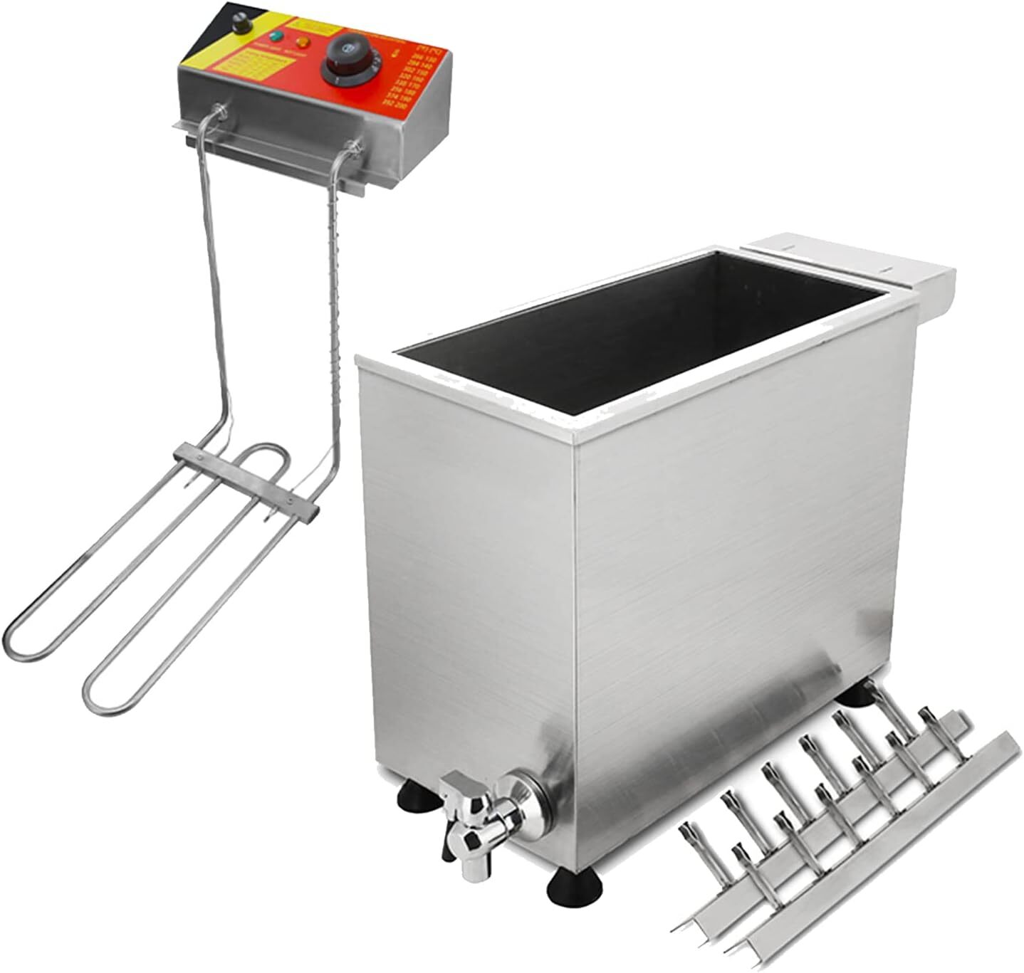 110V Cheese Hot Dog Fryer Commercial Electric Deep Corn Dog Fryer Machine 12clip
