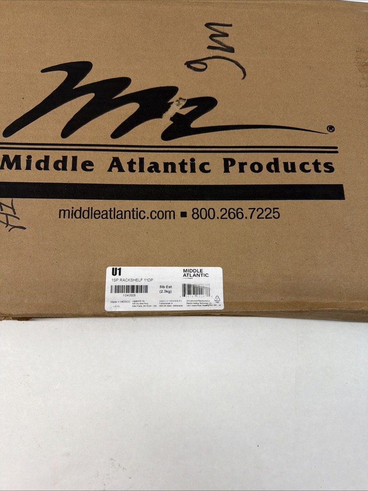 Middle Atlantic - U1 Universal Rack Shelf Isp 11dp