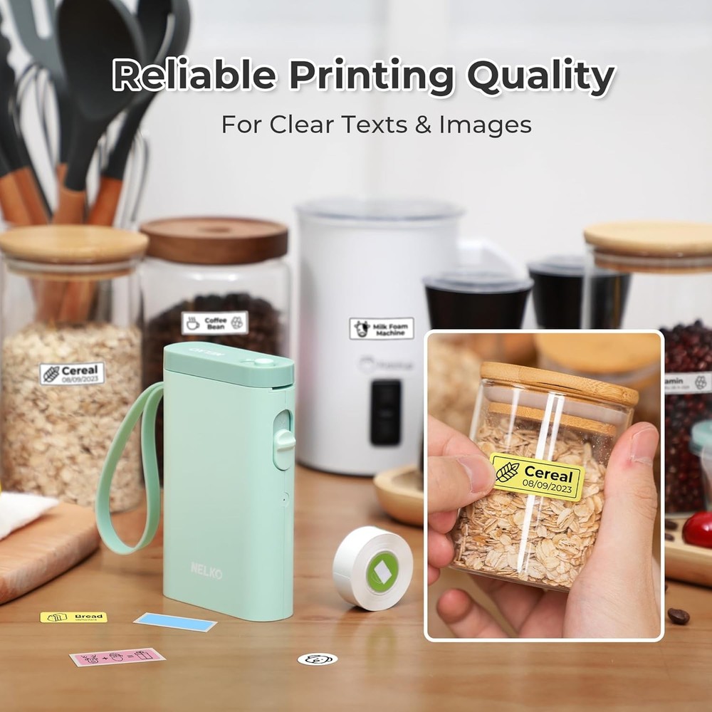 Label Maker Machine w/ Tape,P21 Bluetooth Label Printer,Wireless Mini Label Make