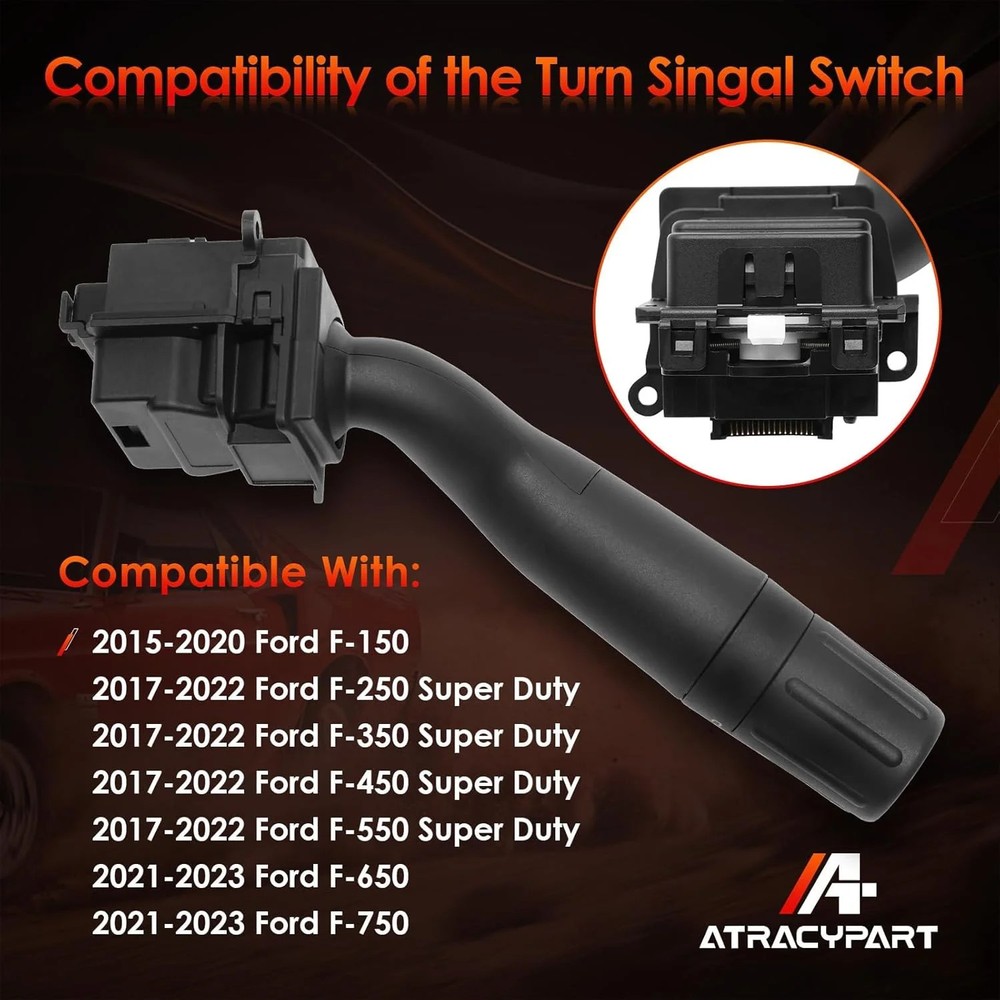 Windshield Wiper Switch Multifunction Turn Signal Control, Compatible with Ford