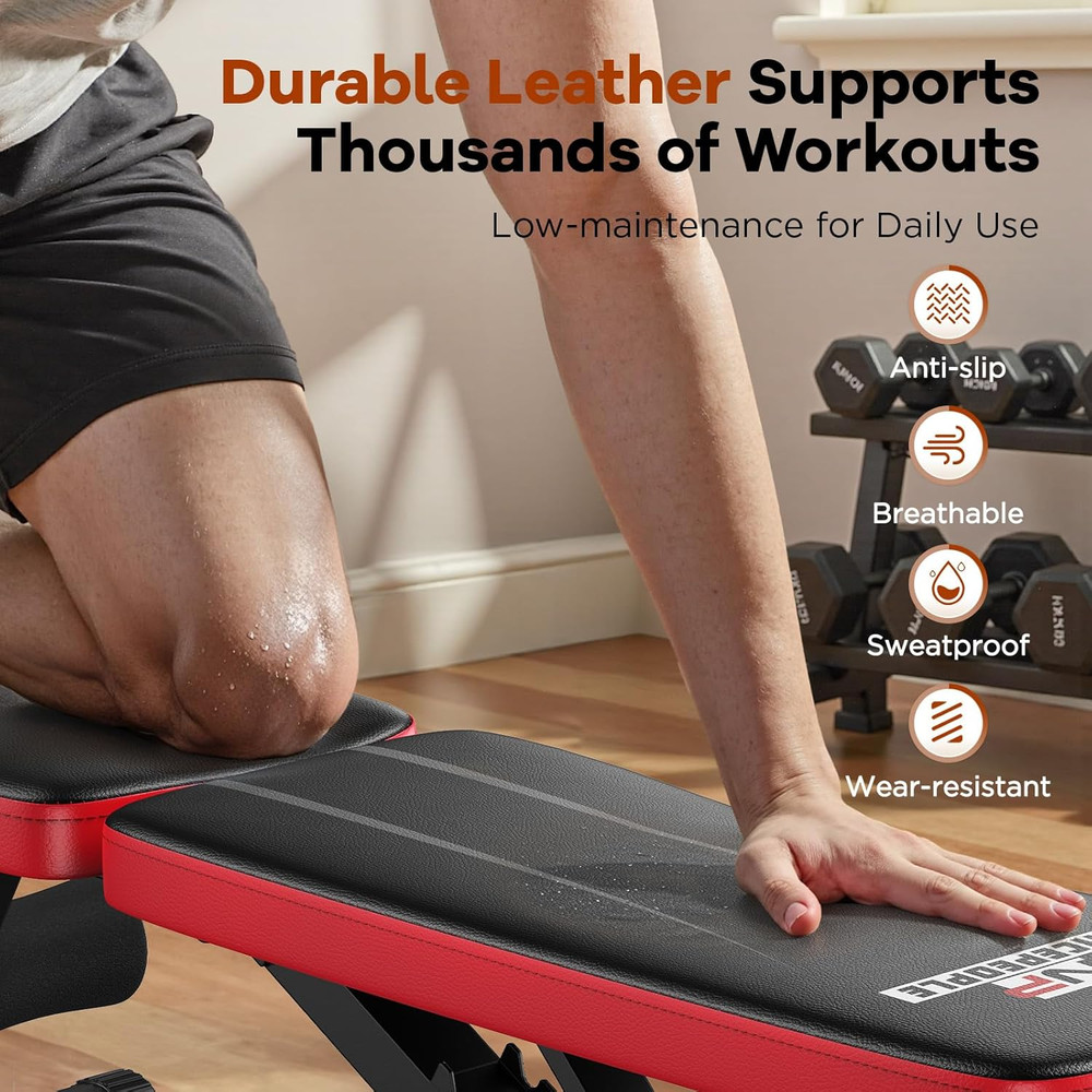 Adjustable Weight Bench for Home Gym Foldable Strength Training Workout Bench