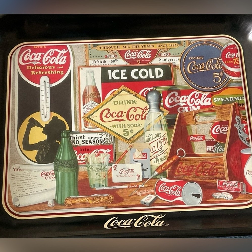 Coca-Cola Vintage (1990) Limited Edition Signed Tray. 13”x10.5” EUC