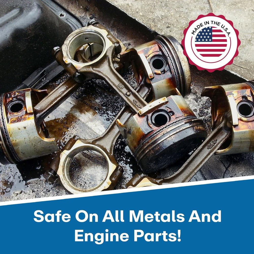 Powerful Ultrasonic Cleaning Solution & Microfiber Cloth for Engine Parts