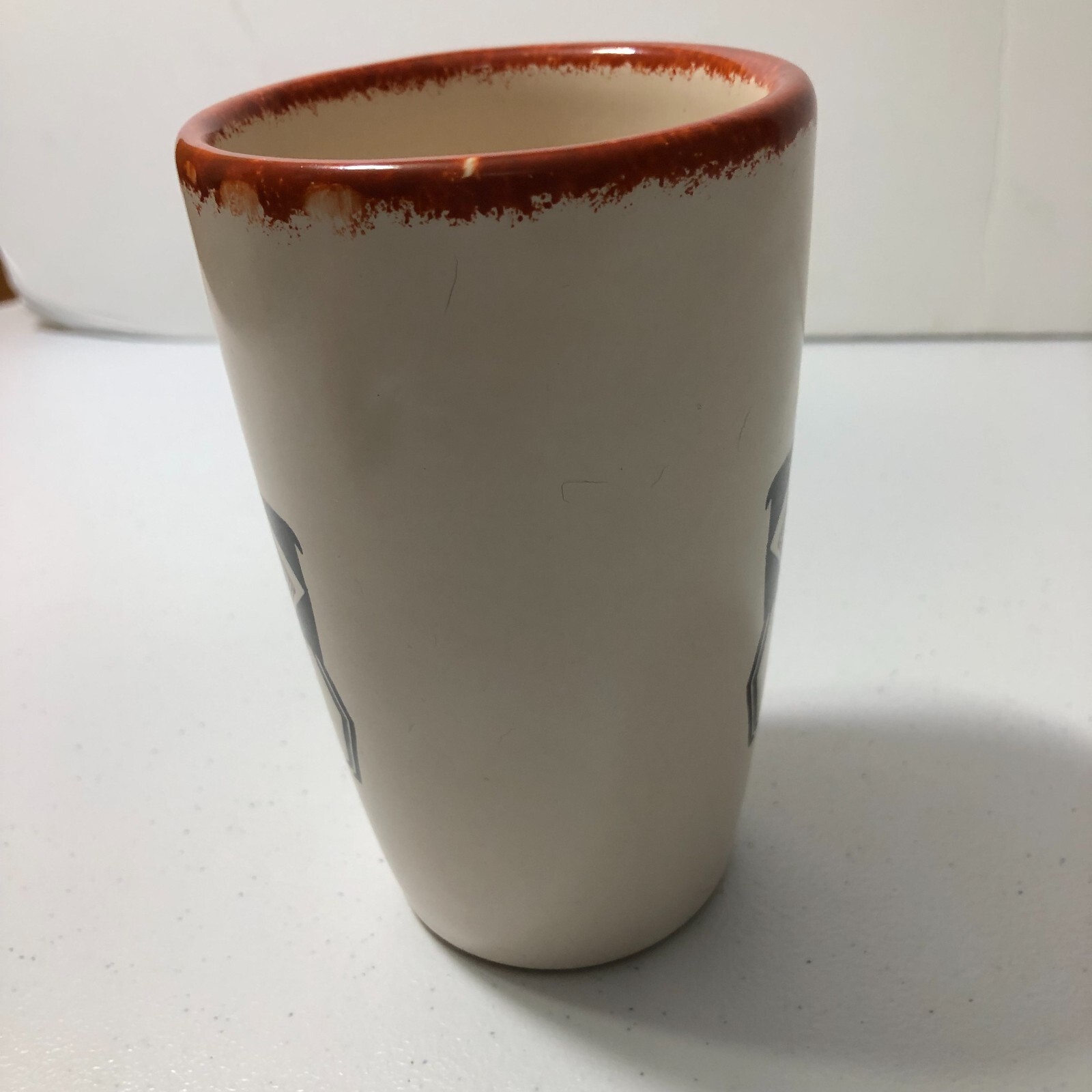 Kay Mallek Original Tuscon Arizona Tumber Goat Pottery Glass Cup