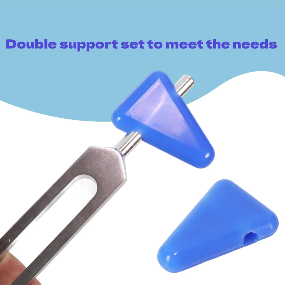 2Pcs Tuning Fork Holder Silicone Tuning Fork Triangle Base Support for Secure...