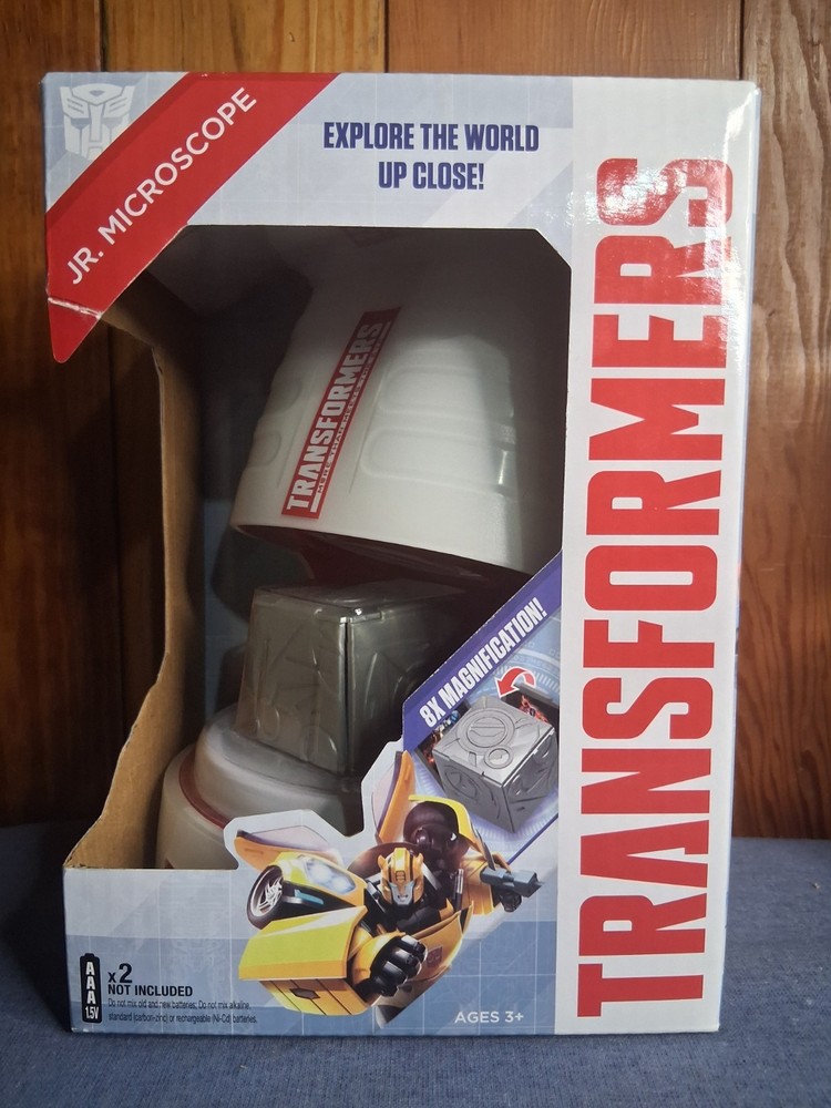 Transformers Jr. Lighted Microscope 8X Magnification STEM Science Learning Toy
