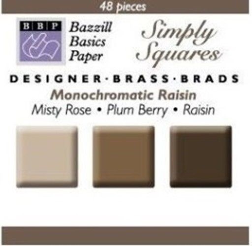 Bazzill Monocramatic RAISIN Brads Assortment