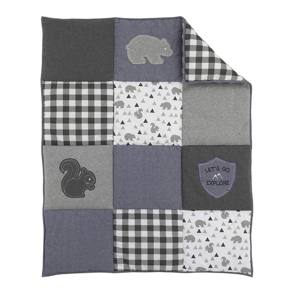 Mountain Patchwork 6pc. (w/Mobile) Crib Bedding Set Bedding by NoJo