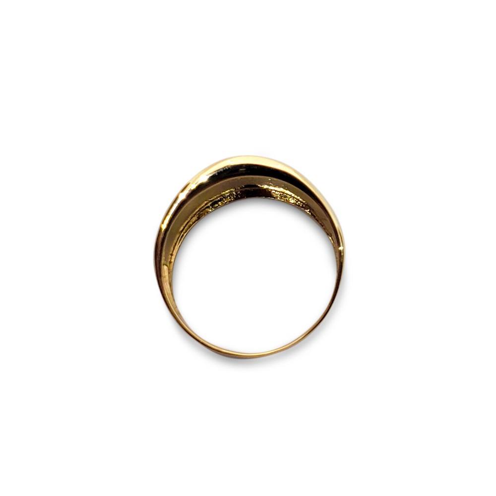 Solid 18K Yellow Gold Cigar Ring, Gold Dome Ring 13mm Sizes 5 - 12