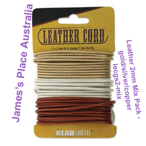 Leather 2mm Mix Colour Cord Pack