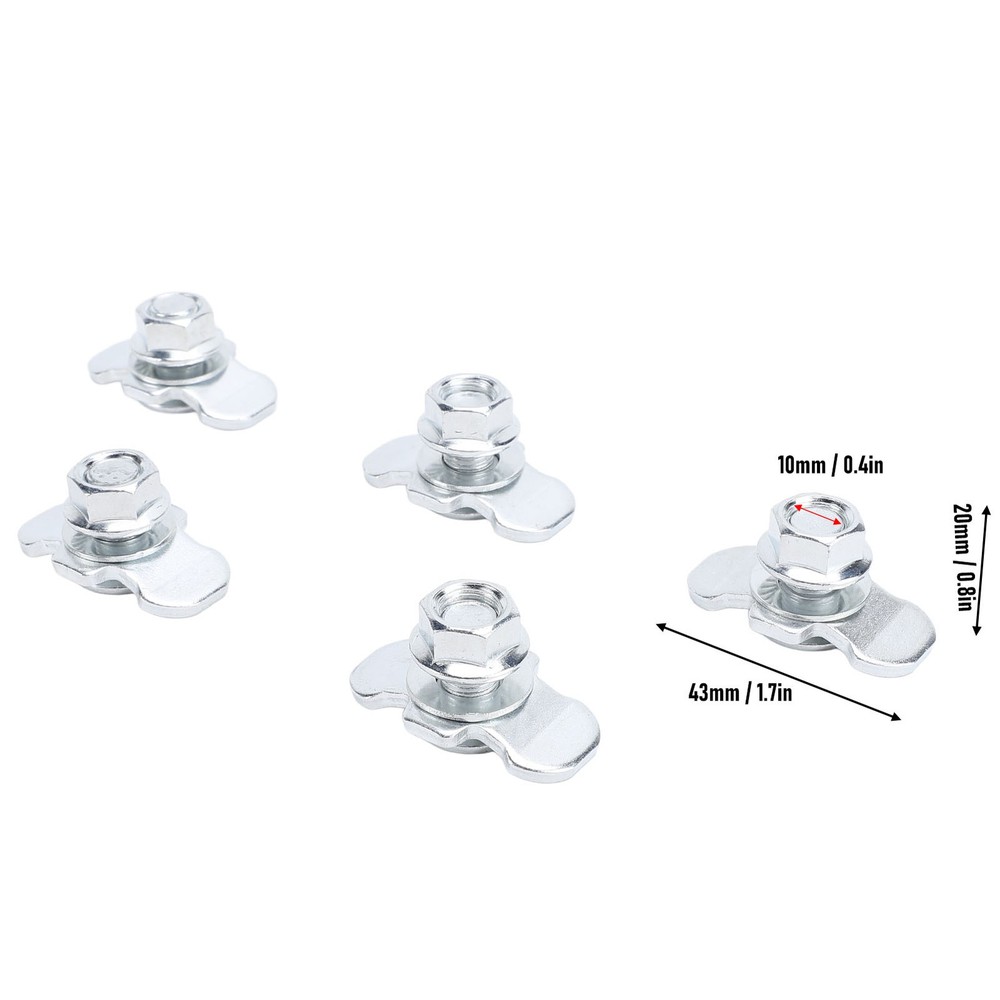 5pcs L Track Double Lug Threaded Stud For Truck Bed Trailer Cargo Control