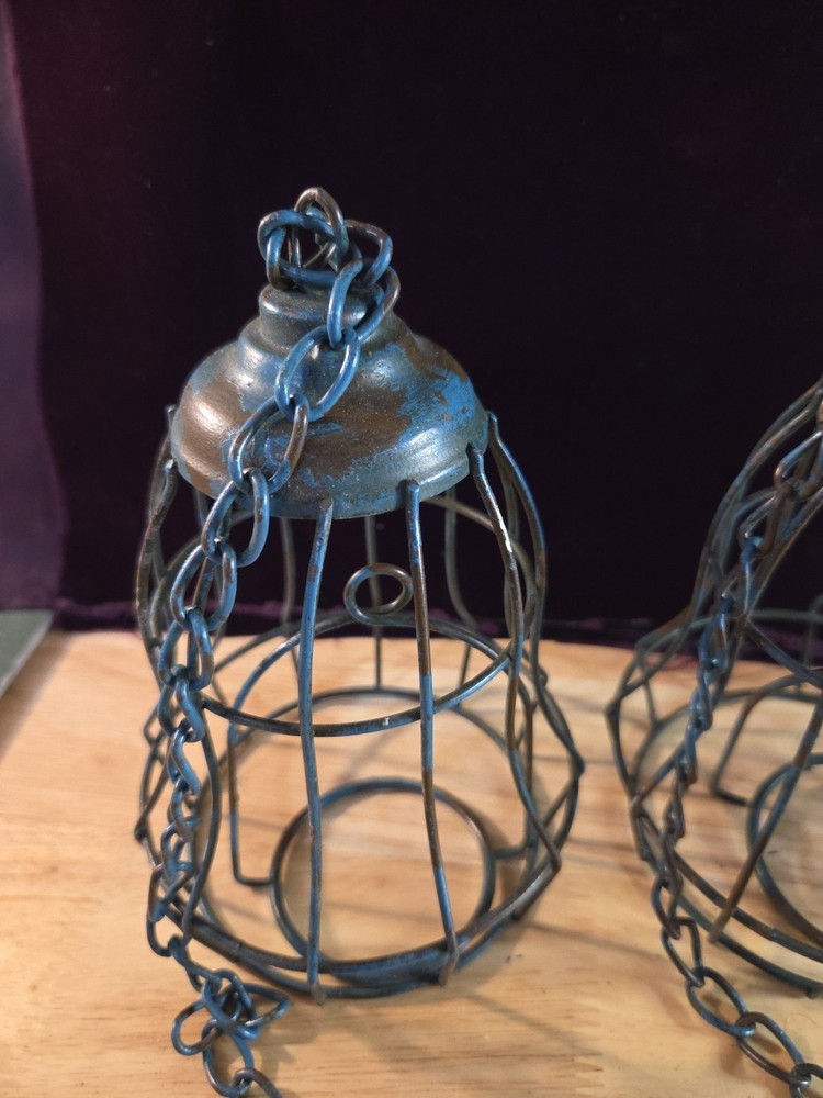 "Vintage Garden lantern" ~ burnished blue