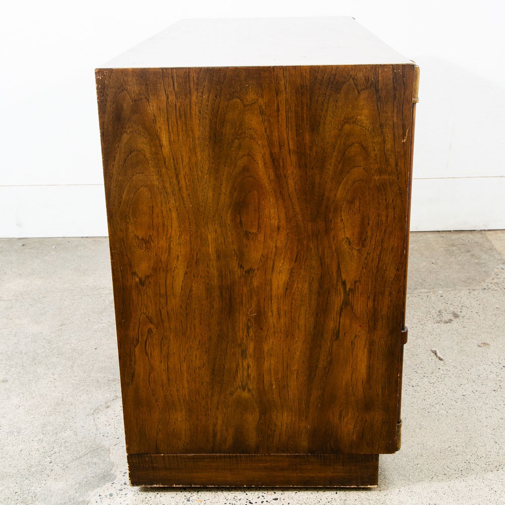 Mid Century Modern Credenza Dresser Drexel 6 Drawer Brass Handles Accolade Mcm