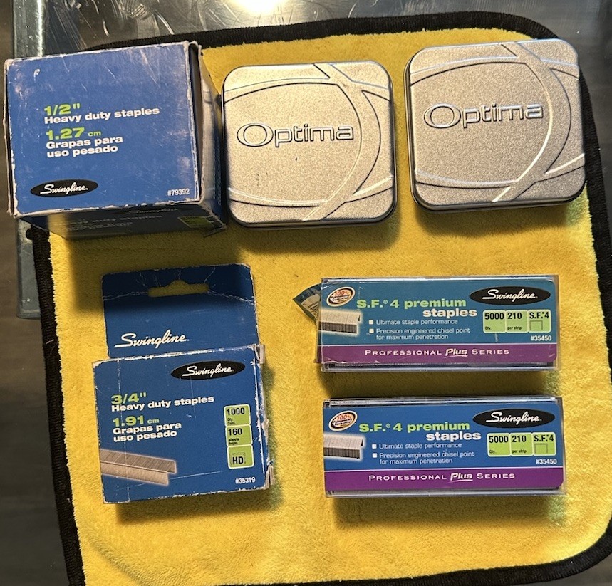 Mixed Swing line Staples  6 Boxes