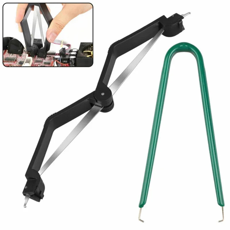 IC Chip Extractor Circuit ROM PCB Remover Puller Clip Plier PLCC U-Type Tool