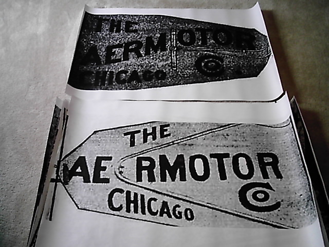 6ft Aermotor X702 602 Windmill Tail Vane Logo Layout for Stencil