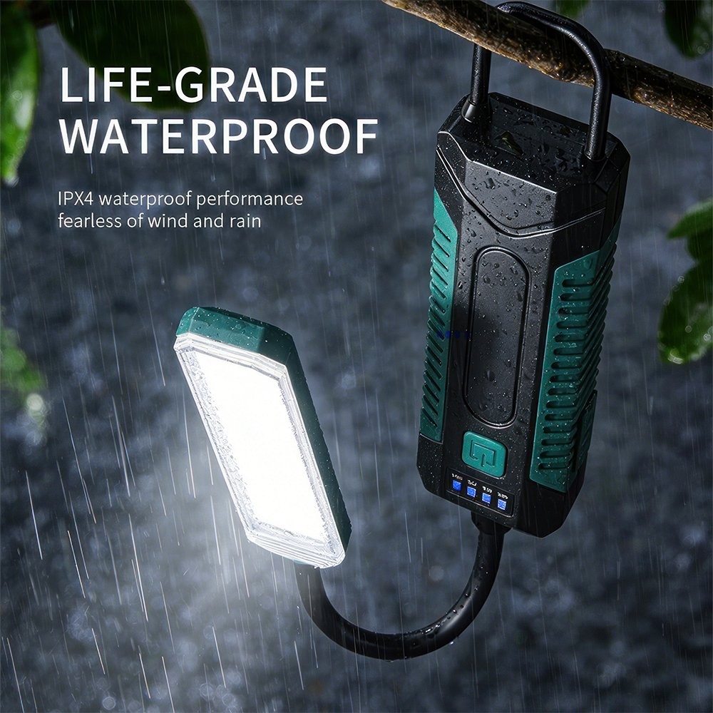 LED Work Light Gooseneck Magnetic Lamp Flexible Flashlight Torch & Hook 5 Modes