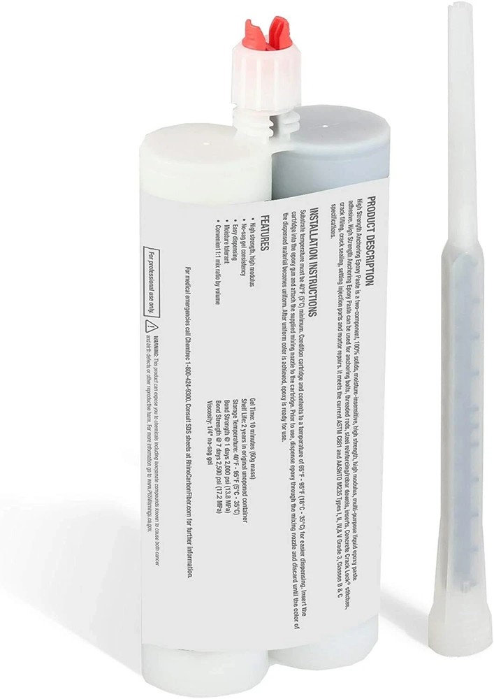 RCF High Strength Epoxy Paste, 1 Pack, Grey, 21.5 Ounces Foundation Repair