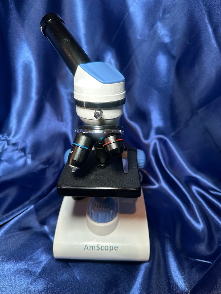 AmScope M50 Style Student Compound Microscope (40X - 1000X Mag) Slide Kit/manual