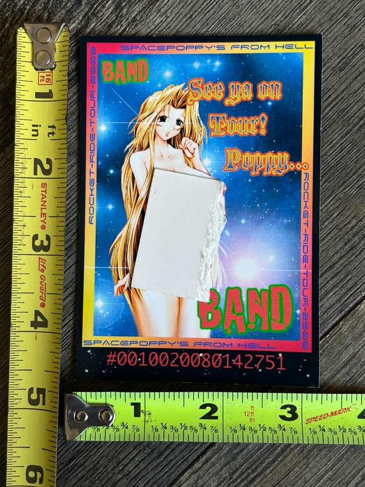 Kiss ACE FREHLEY Laminate Pass Insert UNUSED Rocket Ride Tour 2008 Vintage Kiss