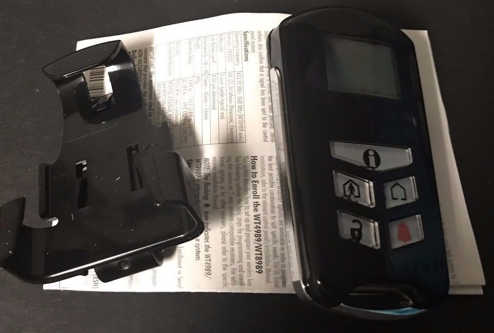 New DSC WT4989 Way Wireless Keyfob (for Alexor Control Panel), No Box