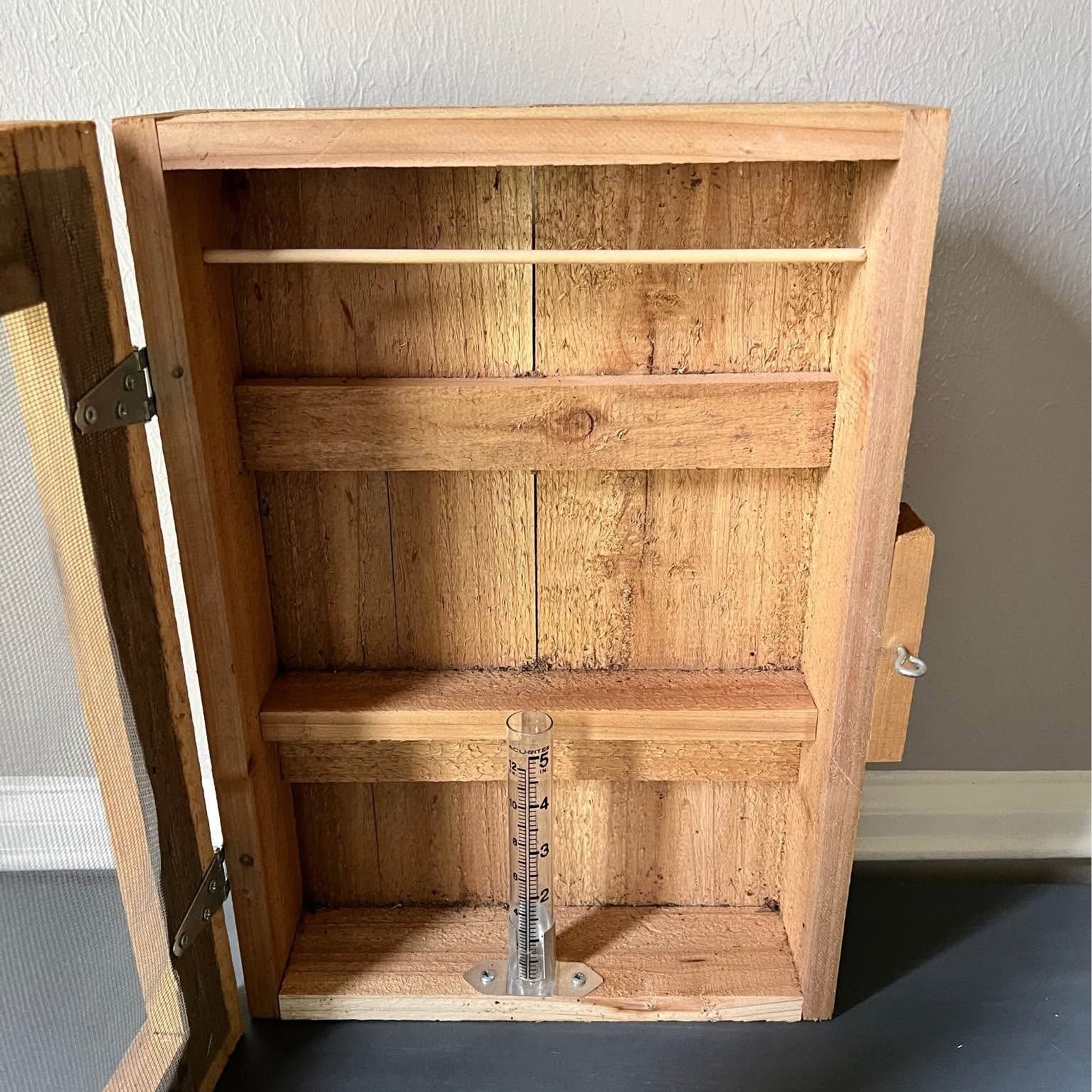 Wooden Insect House with Screen Door
